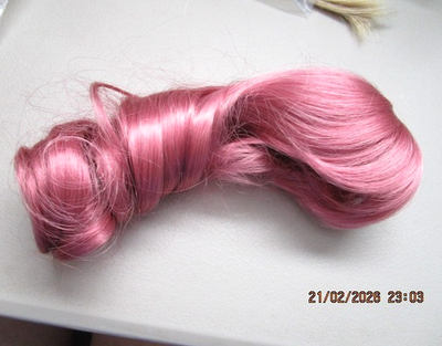 #ad Lovely pink wig for 13 and 16 BJD#x27;s $12.00