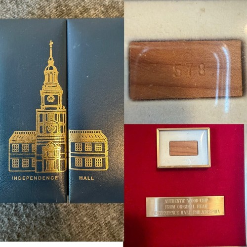 INDEPENDENCE HALL WOOD CHIP FROM ORIGINAL BEAM PHILADELPHIA - VERY LOW #578