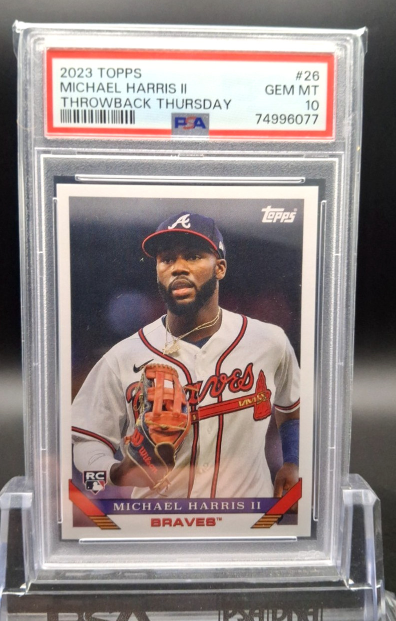 2023 Topps Throwback Thursday #26 Michael Harris II RC PSA 10 Atlanta Braves 
