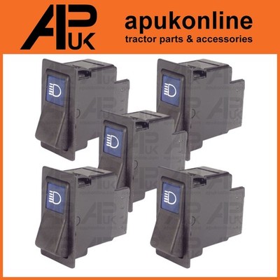 5x Fernlicht Wippschalter 2 Spatenstift für Massey Ferguson Fordson Ford Traktor
