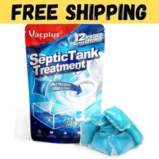 Septic Tank Treatment 12 Pcs for 1 Year Supply Dissolvable Packs Easy Operation