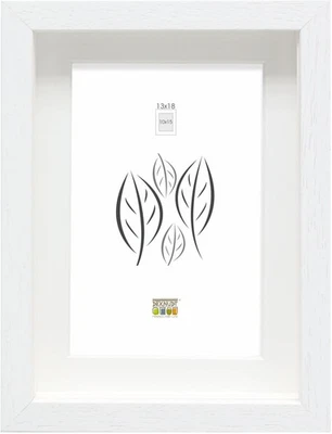 Bilderrahmen mit Passepartout weiß Holz 50,0 x70,0 cm;40,0 x60,0 cm S223K - Bild 1 von 4