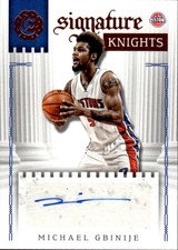 2016 PANINI EXCALIBUR MICHAEL GBINIJE 21 SIGNATURE KNIGHTS AUTOGRAPH PISTONS