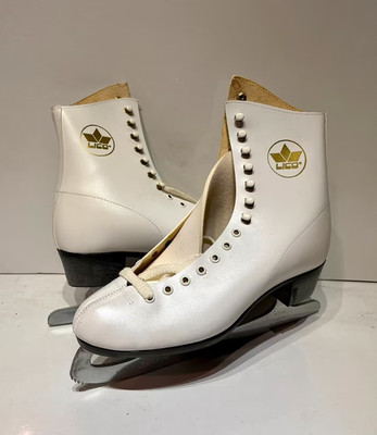 alte Lico Nina Schlittschuhe Größe 36 weiß aus Leder unbenutzt