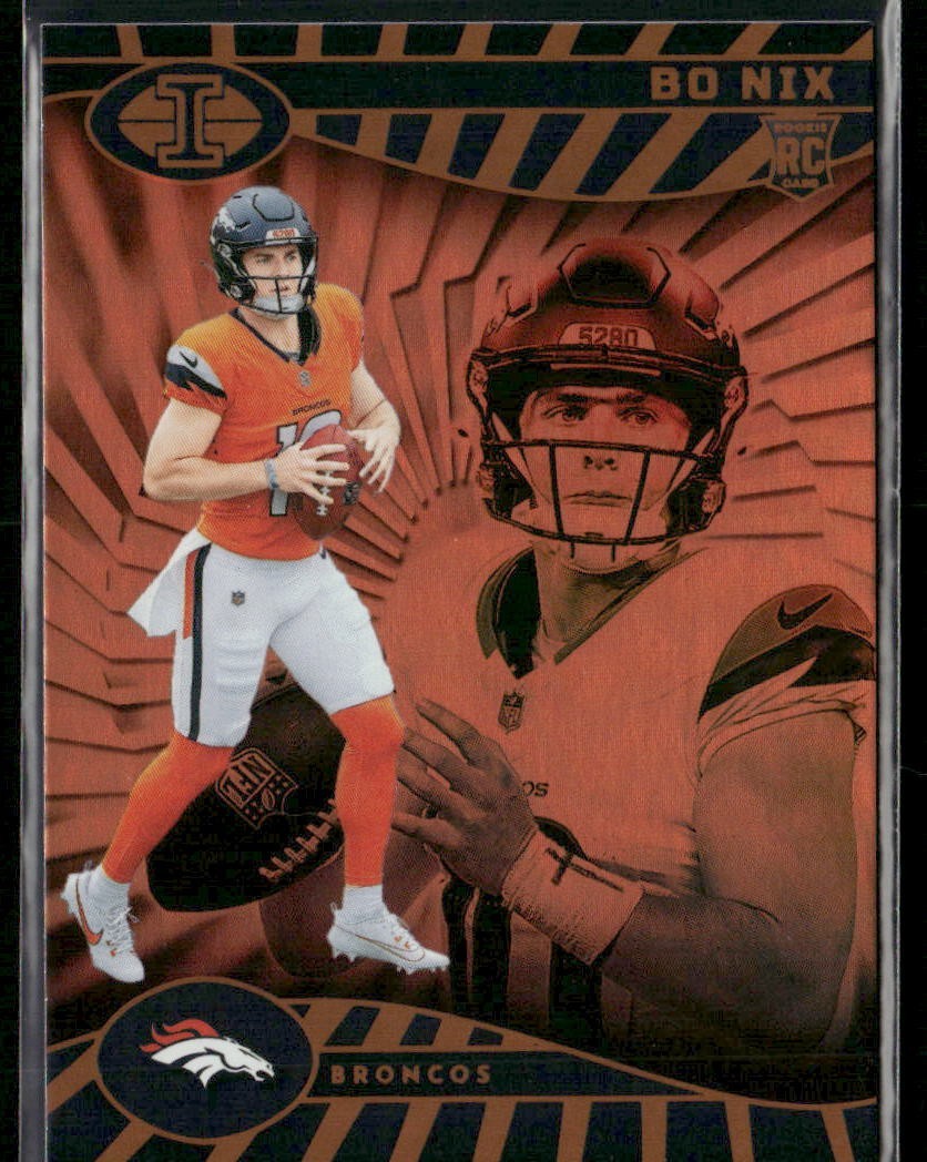 2024 Panini Illusions - Bo Nix #22 Trophy Collection Orange (RC)