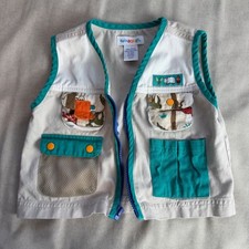 Vintage Gymboree Kids Safari Vest Dress Up 90's Utility Cargo Pockets 3/4 T