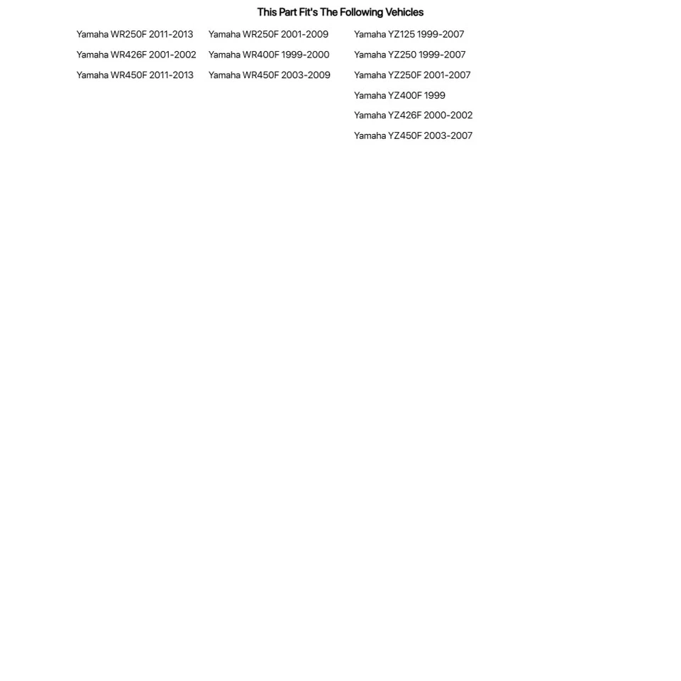 Buje de motocicleta Tusk Impact - blanco delantero para Yamaha WR450F 2003-2009,2011-2013 Foto 2 de 4