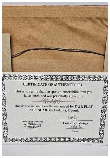 Foto autografiada 8x10 de Gale Sayers enmarcada - Chicago Bears - certificado de autenticidad incluido Foto 3 de 3