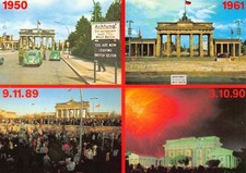Postkarte Berlin, Brandenburger Tor Zeitgeschichte 1950–1990, ungelaufen