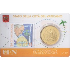 [#1509314] Vatican, Pope Francis I, 50 Euro Cent, Stamp & coin card n°27, 2019, 