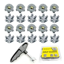 21 PCS Golf Shoe Spikes Replacements Set 20 Cleats 1 Spanner Fits 6mm Dia