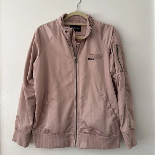 Members Only Iconic Racer Jacket Blush Pink Men's Medium bomber streetwear - product listing photo