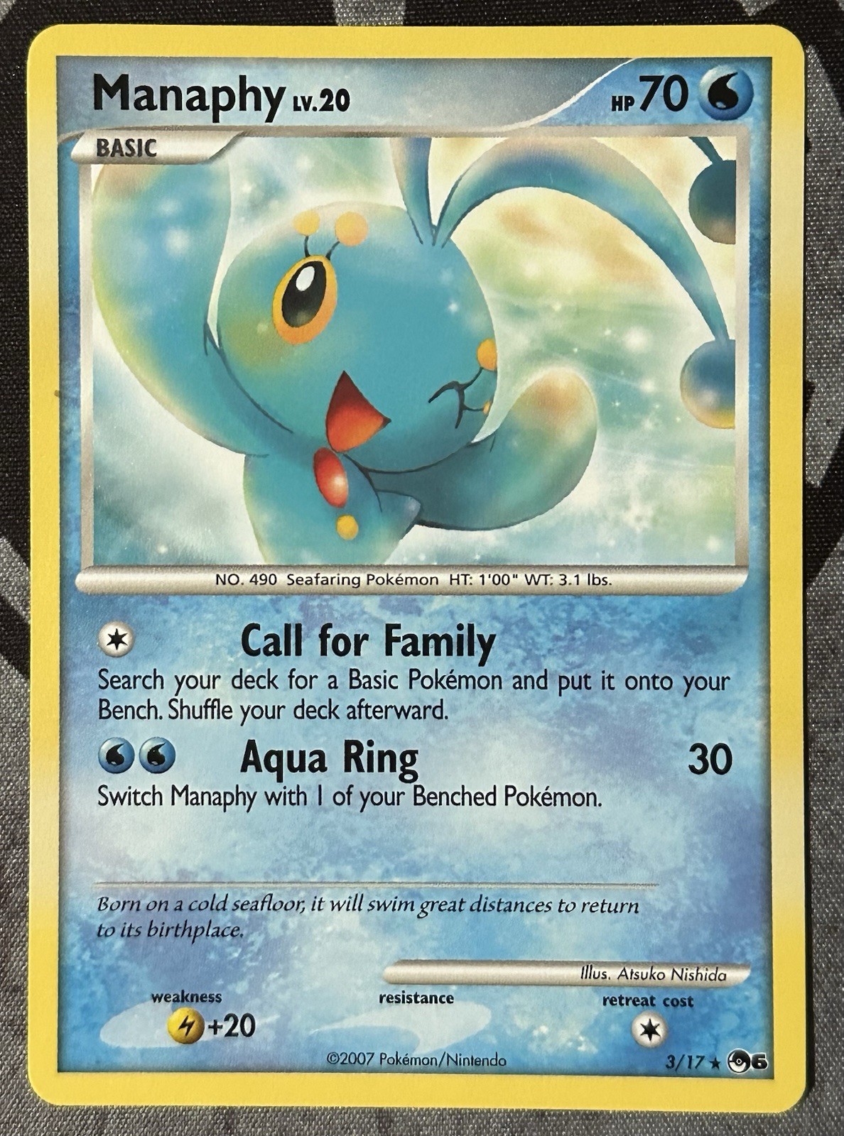 Pokemon TCG - MANAPHY - POP Series 6 3/17 - Rare Non-Holo - LP