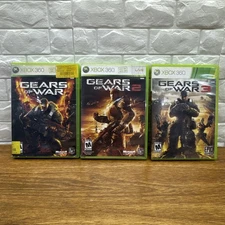 Gears of War 1 2 3 Trilogy Bundle Lot (Xbox 360) Tested Working Free Shipping