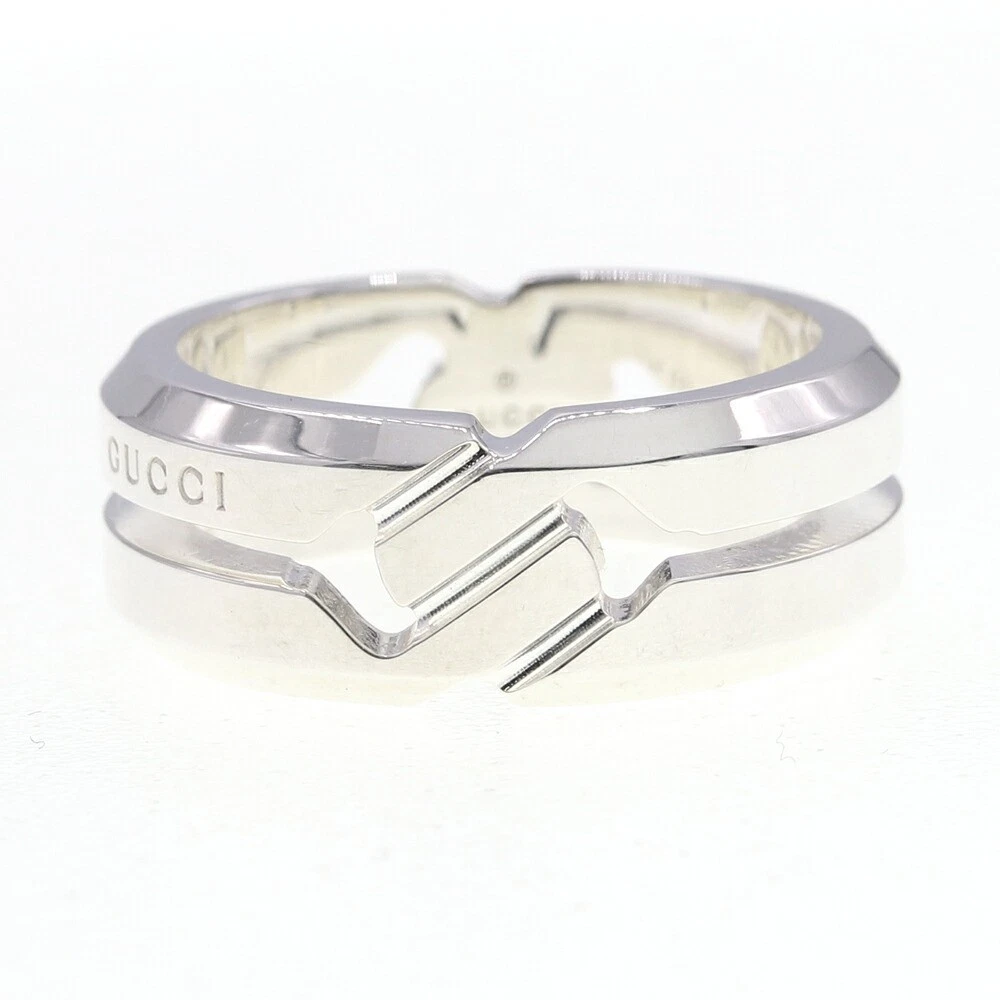 Bague nœud Gucci 314011 argent sterling 925 US5 US 4,5 5 bijoux pour femmes