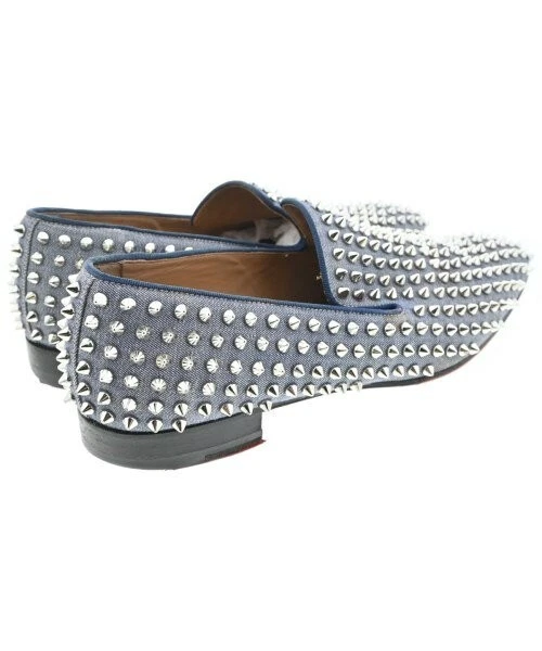 Christian Louboutin scarpe eleganti borchie EU 42.0 US 9.0 argento navy... - Immagine 2 di 4