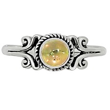 Natural Ethiopian Opal 925 Sterling Silver Ring s.7 Jewelry R-1358