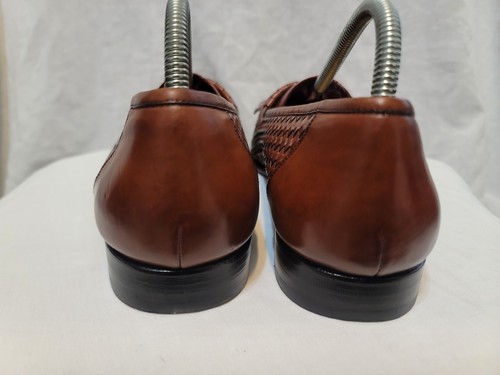 Magnanni Men Leather Woven Tassels Dress Slip On Loafers Shoes Sz 9 M Brown - Picture 6 of 10