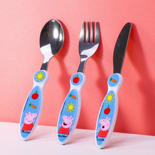 Peppa Pig Kids 6 Piece Dinnerware Cutlery Set - Plate/Bowl/Cup/Knife/Fork/Spoon - Picture 7 of 7