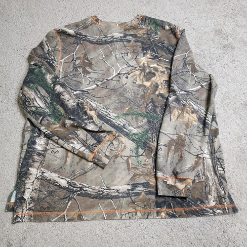 Realtree Camo Henley Waffle Long Sleeve Faded Henley Men's Size XL Comfortable - Picture 2 of 11