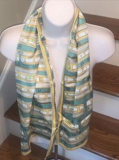 Vintage Scarves by VERA Trains Buses Bicycles TRANSPORTATION fun Scarf    tb1021