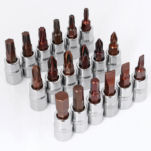 3/8" Torx, Sechskant, Kreuz, Schlitz, Pozi Bits Steckschlüssel Bit-Einsatz Nuss - Bild 3 von 44