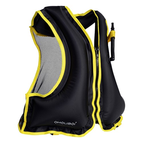 Portable Swim Jacket Swimming Life Vest Inflatable Buoyancy Vest for Men Women - Picture 3 of 16