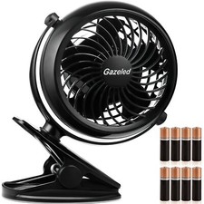 Gazeled Battery Operated Fans, Stroller Fan Battery Operated, Portable Batter...