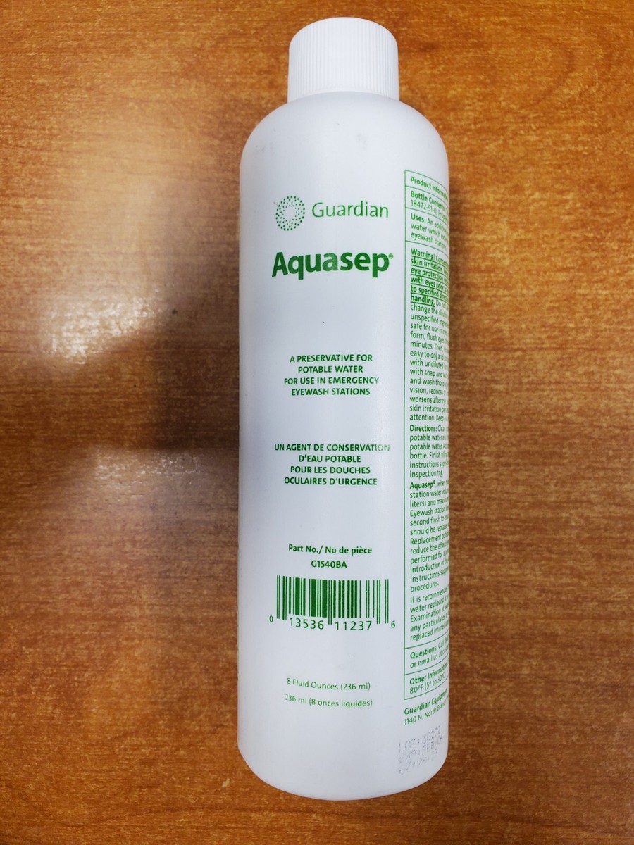 Guardian G1540BA-R 水処理添加剤Aquasep Guardian Aquasep Eyewash Water Preservative - Case of 4