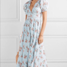 LoveShackFancy Stacy Floral Maxi Dress