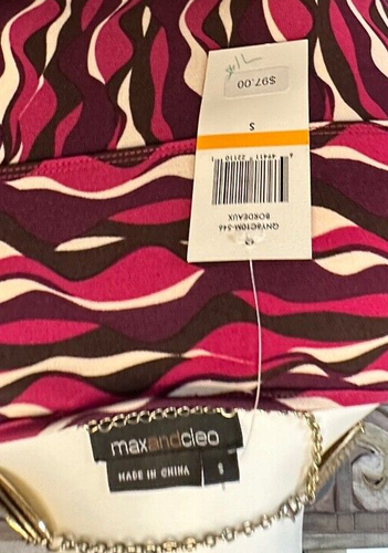 NWT Small Max and Cleo colorful pattern dress armpit to arm pit 17" length 41" - Picture 2 of 12