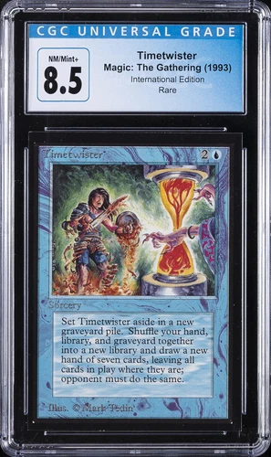 1993 MAGIC:  THE GATHERING INTERNATIONAL ED RARE TIMETWISTER CGC 8.5
