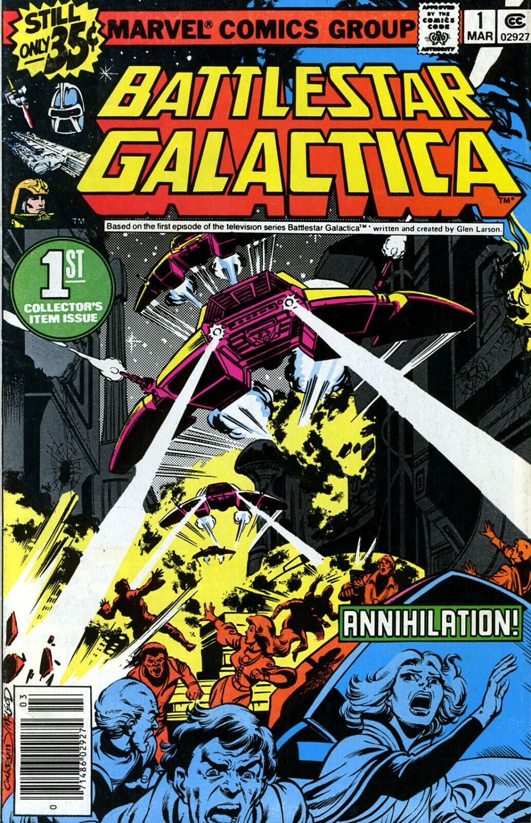 BATTLESTAR GALACTICA # 1 FN/VF 1979 Ernie Colon MARVEL Nst *ShipFree w/$35 Order