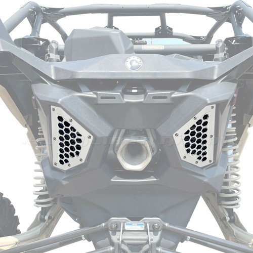 White Rear Grill Bezels Can-Am X3 Maverick XDS XMR RC MAX 2017+ 2 & 4 seaters - Picture 4 of 4