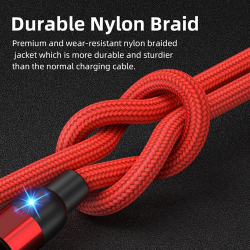3 in 1 360°+180° Rotating Magnetic Cable Magnetic Phone Charger USB Cable 1M - Picture 6 of 15