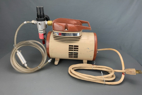 Thomas Industries 600-8 Air Brush Compressor w/Pressure Regulator & Gauge E0063