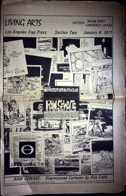 VINTAGE 1971 LOS ANGELES FREE PRESS: RON COBB CARTOONS AND BOB DYLAN