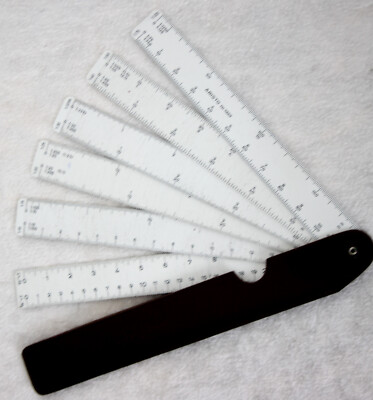 Retro wissenschaftliches Instrument Aristo 1323 Deutschland Fan Regel Ingenieur PORTOFREI