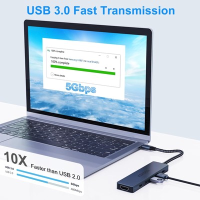 Adattatore Macbook Ipad Hub USB C 9 In 1 Mosirui - 4K HDMI, PD 100W ...