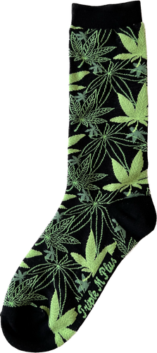 Hoja de cáñamo / Hoja de olla / Hoja de marihuana / Hoja de marihuana 420 Calcetines de vestir de hoja de malezas para hombre - Imagen 3 de 10