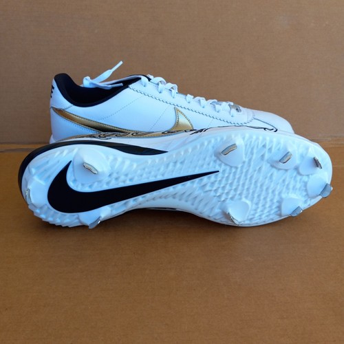 Nike Lunar Cortez Baseball Cleats Los Angeles White Black Gold Mens Sz 15 CV5565 - Picture 13 of 14