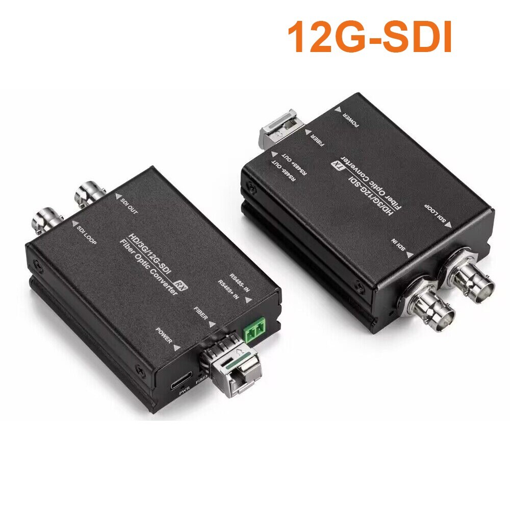 12G-SDI Video to Fiber Optic Converters Kit SFP transceiver