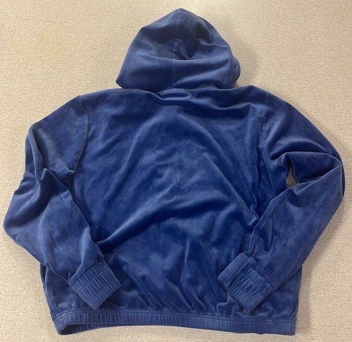 FILA Velour Hoodie Women’s Size Medium Clr Blueish Purple Pockets Soft Cozy Y2K - Picture 2 of 8