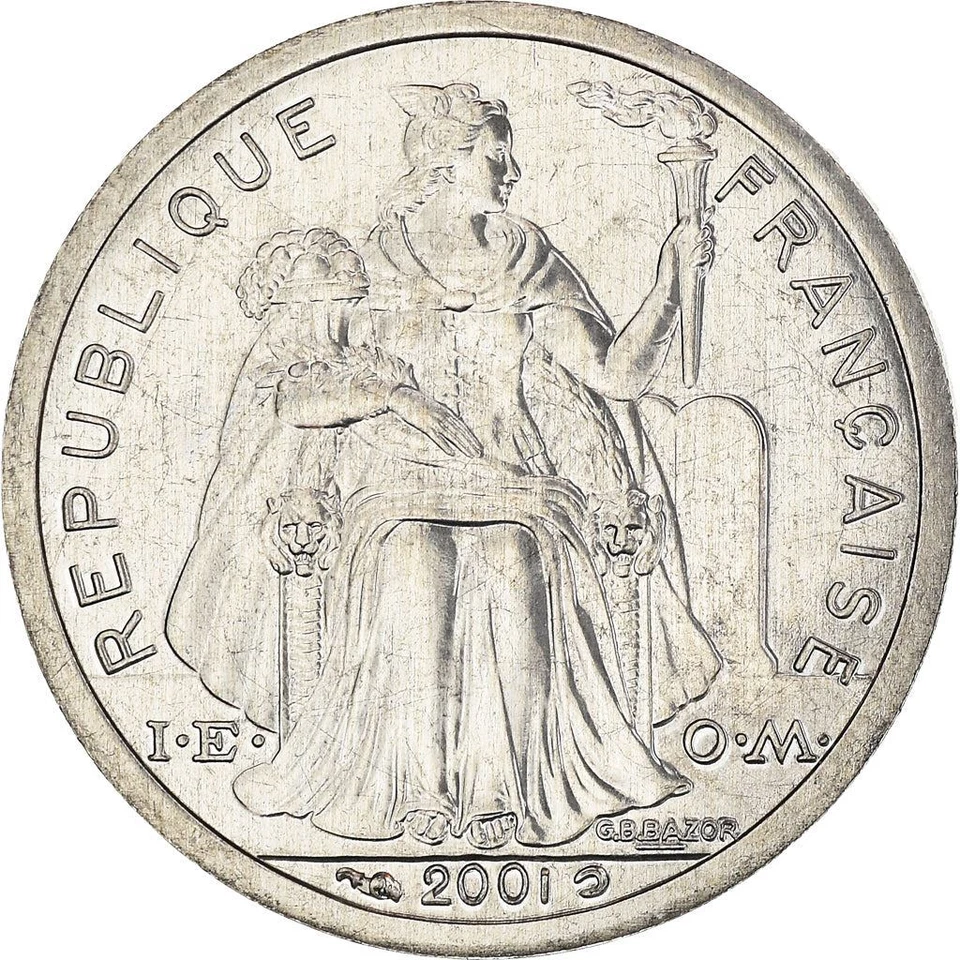 French Polynesia 1 Fra nc Coin | Liberty Sitting | Sailboat | 1975 - 2020 - Image 2 of 4