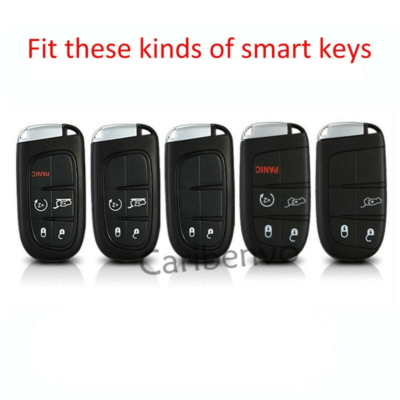 Jeep Key Fob Case Jeep Key Holder Carbon Fiber Look Key Fob Case Cover For Jeep, Dodge, Chrysler - Black, Protective & Stylish 2023 Jeep Grand Cherokee Key Fob Cover Smart Keyless