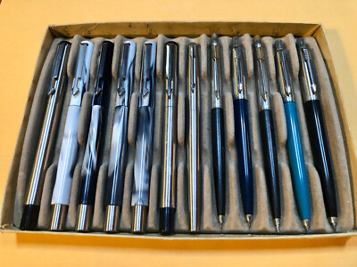 NOS Store Display of 12 1980's PARKER VECTOR ARROW Pen and Pencil