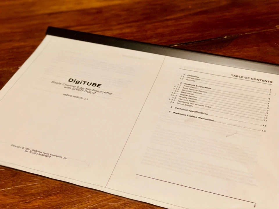 PreSonus DigiTUBE, Mikrofon Mic Pre-Amp, Röhre, US-Import mit EU- Netzteil. TOP! - Bild 4 von 4