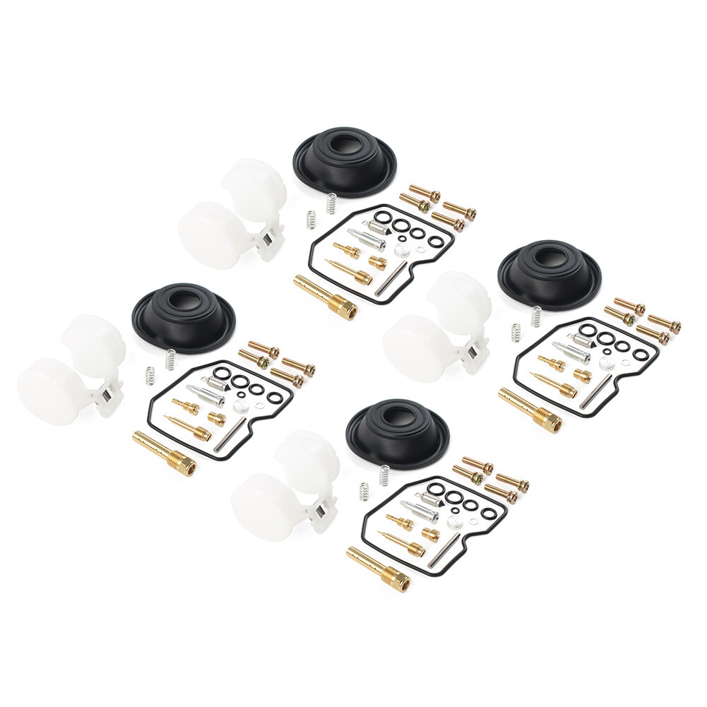 4 Sets Carburetor Carb Repair Kit Diaphragm Float For Kawasaki ZX600 A 1985-1987