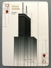 Willis Tower - Chicago, U.S.A. Bicycle Architectural Wonders Playing Card