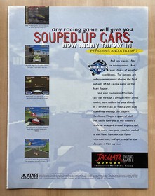Atari Jaguar Print ads Iron Soldier combat mech + Checkered Flag forumla racecar